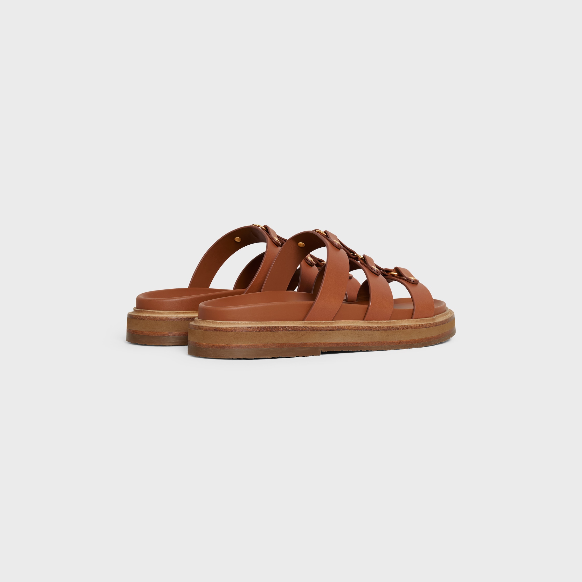 【CELINE】★CELINE★ サンダル スライドティッピ カーフスキン CELINE - TIPPI SLIDE in CALFSKIN - TAN | CELINE