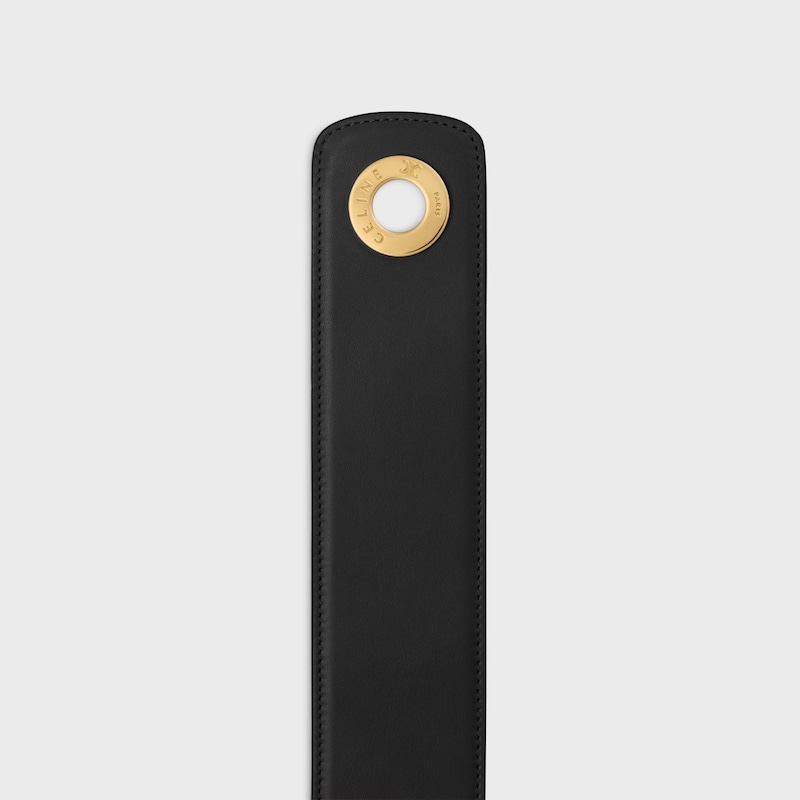 CEINTURE CELINE DISC LARGE mod&egrave;le 50MM VEAU SOUPLE NATUREL - Noir -  - 1 | CELINE