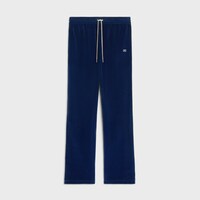絲絨平紋針織運動長褲 - NAVY CHINA/ ECRU -  - 1 | CELINE