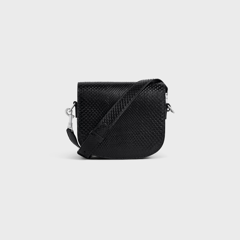 KLEINE UMHÄNGETASCHE MIT RIEMEN UND TRIOMPHE AUS PYTHONLEDER - SCHWARZ - GÜRTELTASCHEN UND MINITASCHEN - 1 | CELINE