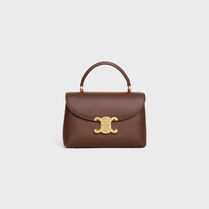 TEEN NINO BAG IN SUPPLE GRAINED CALFSKIN - CHESTNUT - NINO - 1 | CELINE