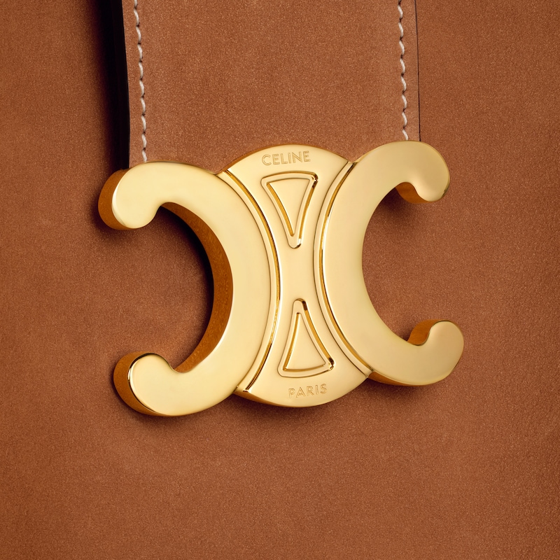 MEDIUM BUCKET LOUISE IN NUBUCK CALFSKIN - CAMEL - SUMMER SELECTION - 1 | CELINE