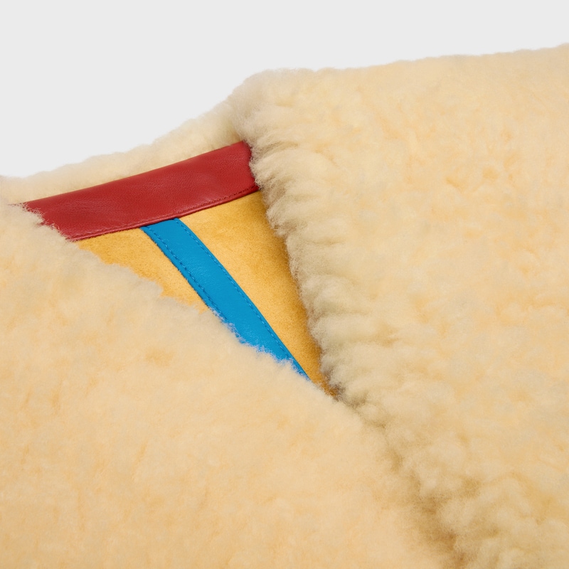 CAPA DE PIEL DE BORREGO - CAMEL/CREMA -  - 1 | CELINE