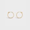 Systeme Large Hoops in Yellow Gold and Diamonds - Yellow Gold and White - FINE JEWELLERY - 1 | CELINE