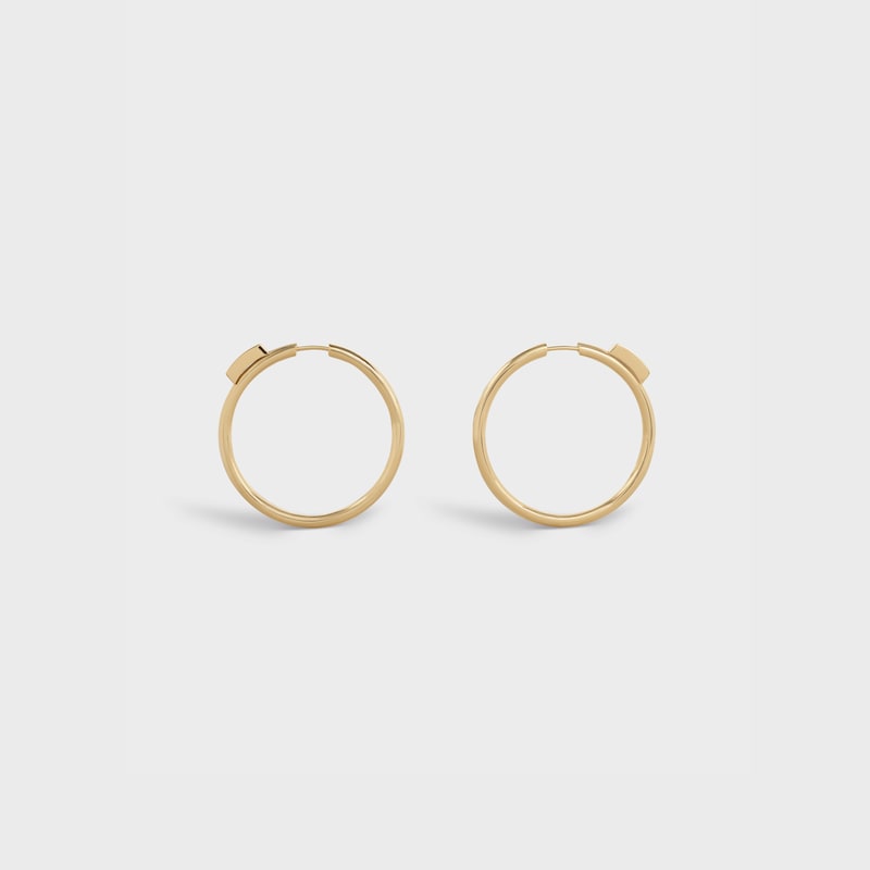 Créoles Large Systeme en Or Jaune et Diamants - Or Jaune - JOAILLERIE - 1 | CELINE