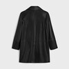 coat with Claudine collar in soft lambskin - BLACK -  - 2 | CELINE
