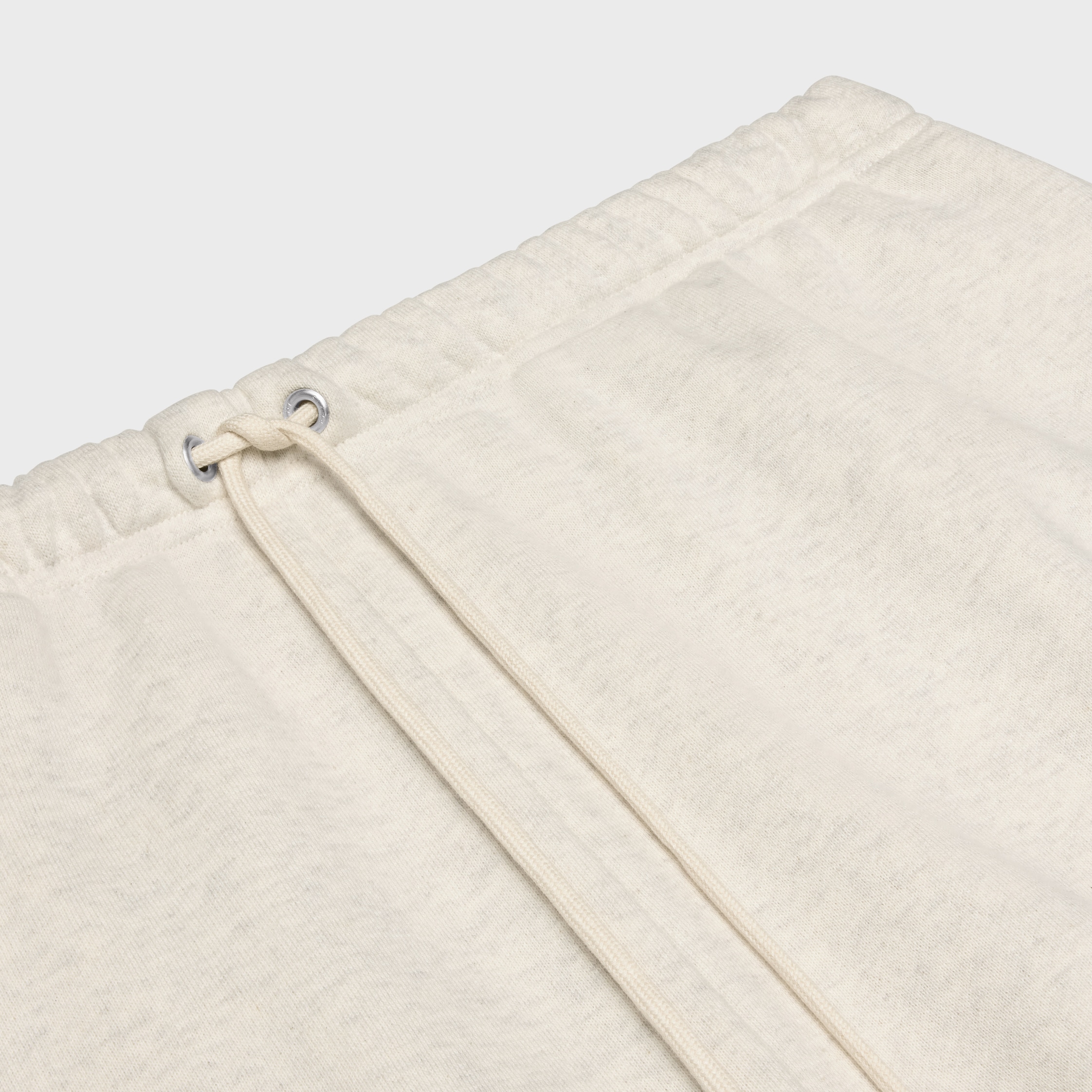 celine blason loose shorts in cotton fleece - BEIGE / BLACK