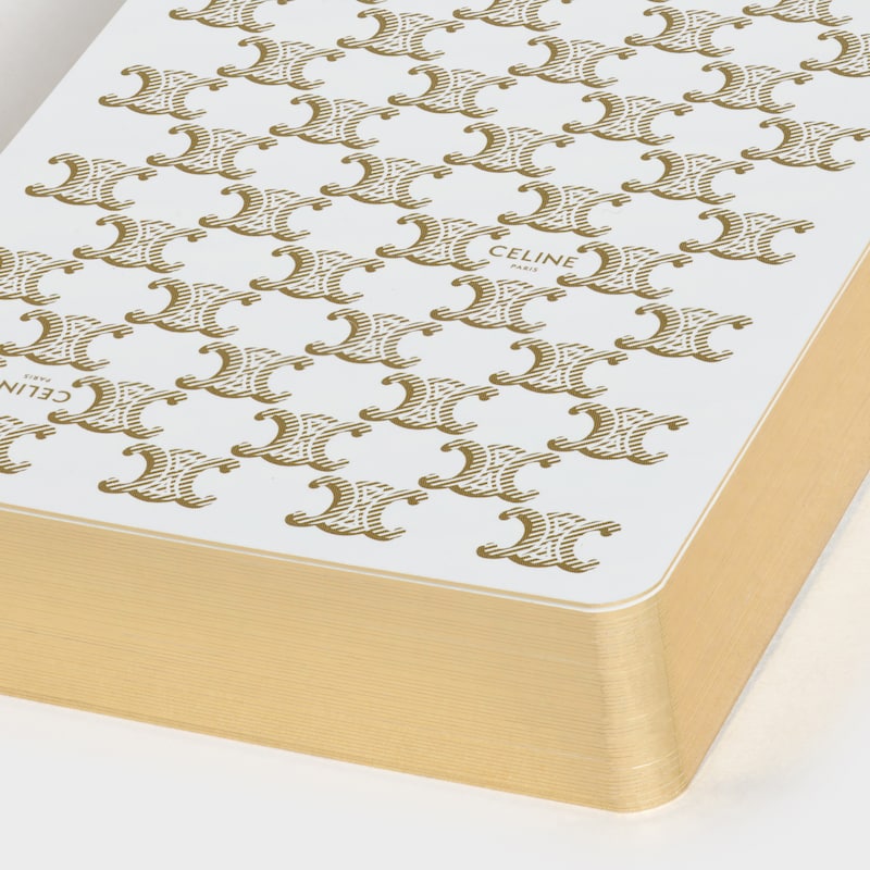 Playing Cards Case in Triomphe Canvas and Lambskin - WHITE / WHITE - CELINE MAISON - 1 | CELINE