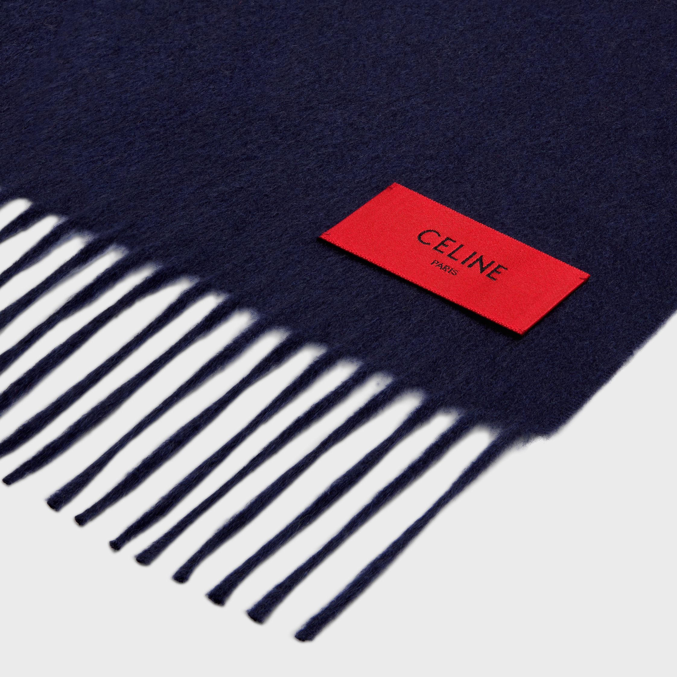 CELINE(セリーヌ) ストール(ショール) - レッド カシミヤ CELINE (セリーヌ) カシミヤ100％ トリオンフ スカーフ CELL2AZ0A384D