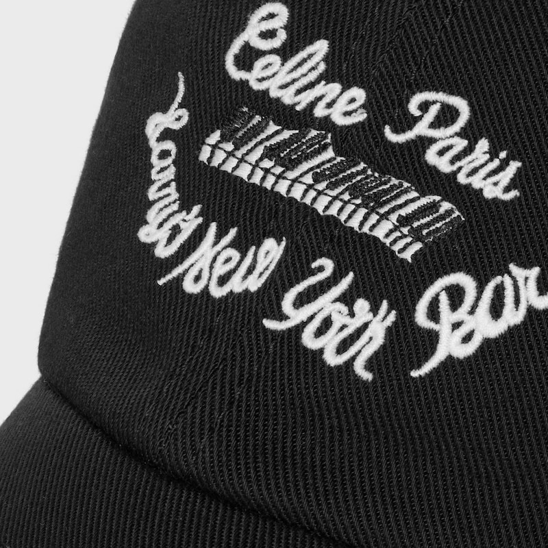 richelieu cap IN light cotton twill - NERO -  - 1 | CELINE