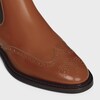 CELINE DONAVAN CHELSEA BOOT WITH BROGUES IN POLISHED BULL - TAN -  - 4 | CELINE