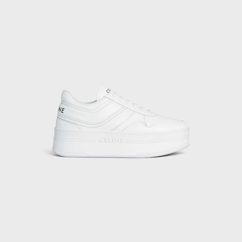BLOCK SNEAKERS WITH WEDGE OUTSOLE in CALFSKIN - OPTIC WHITE -  - 1 | CELINE