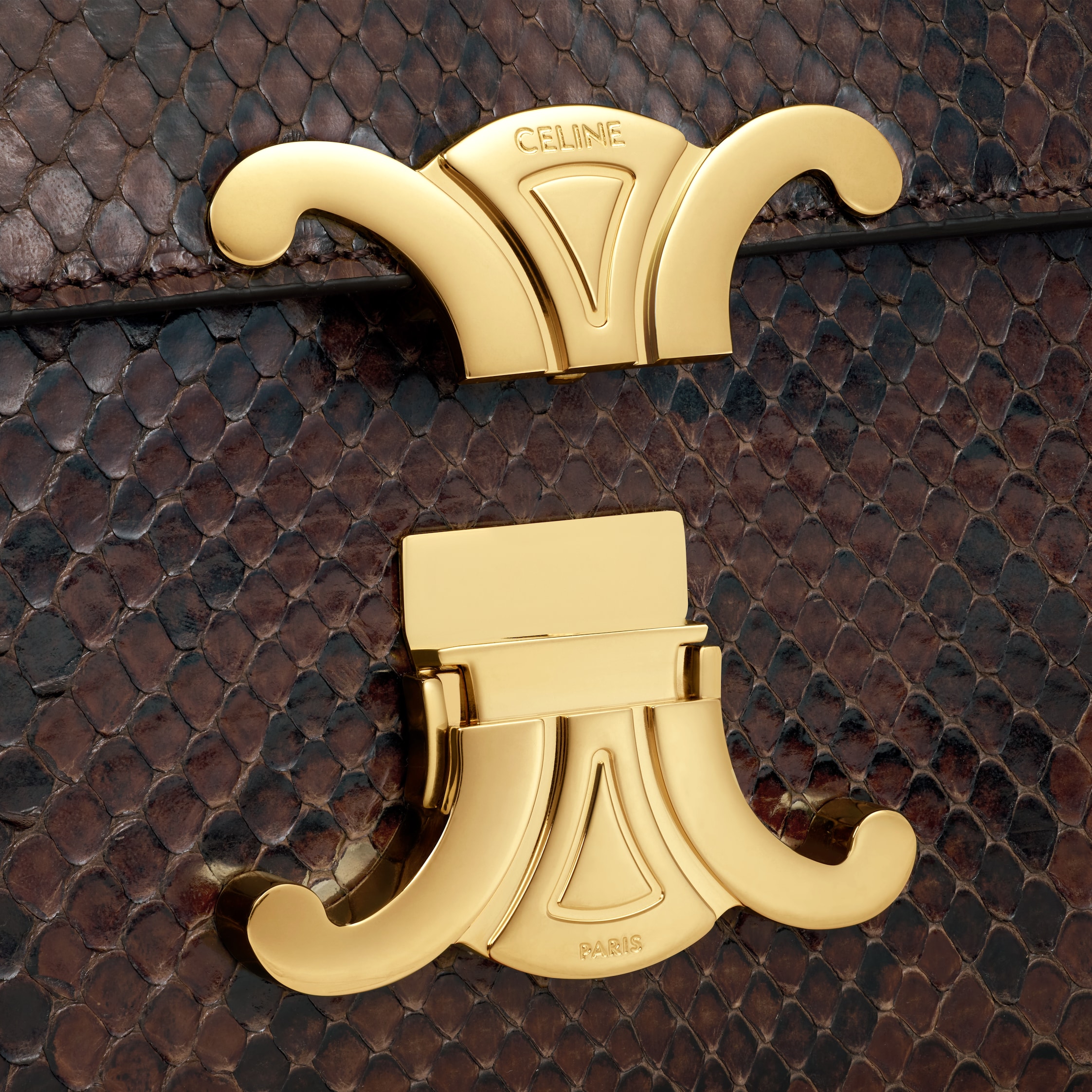 ティーン ギャランス バッグ / パイソン - ヒッコリー | CELINE