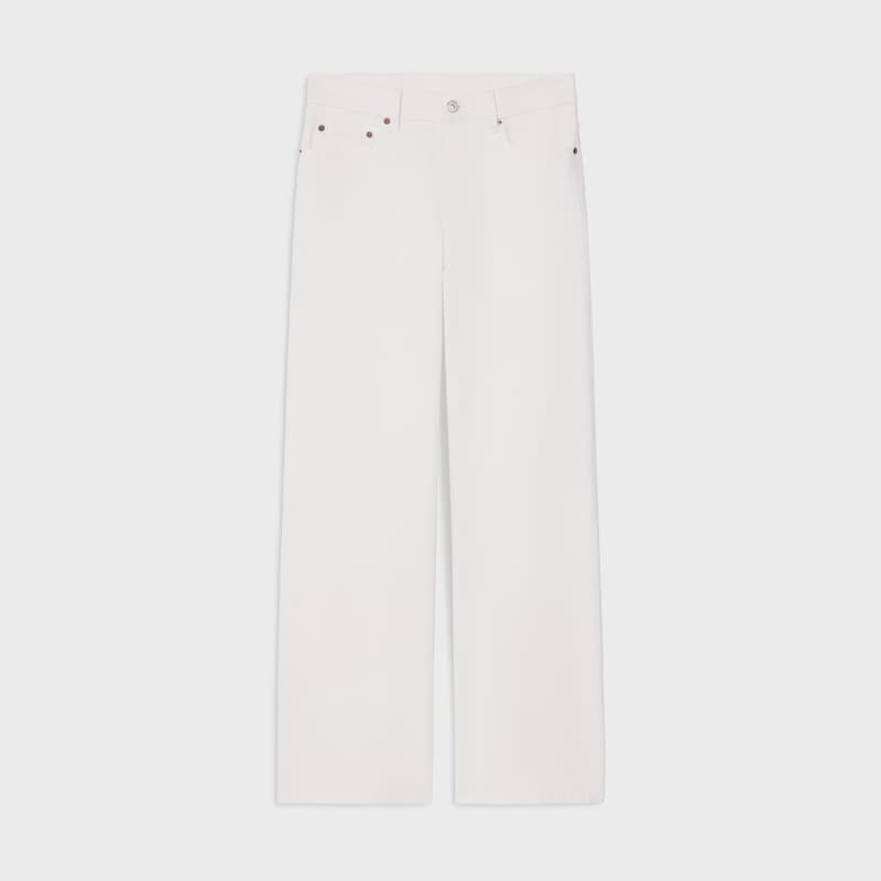 Jolene Jeans AUS schwerem Baumwolltwill - WHITE HEAVY STONE WASH -  - 1 | CELINE