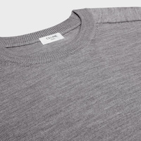 triomphe crew neck sweater in wool - MEDIUM GREY -  - 2 | CELINE