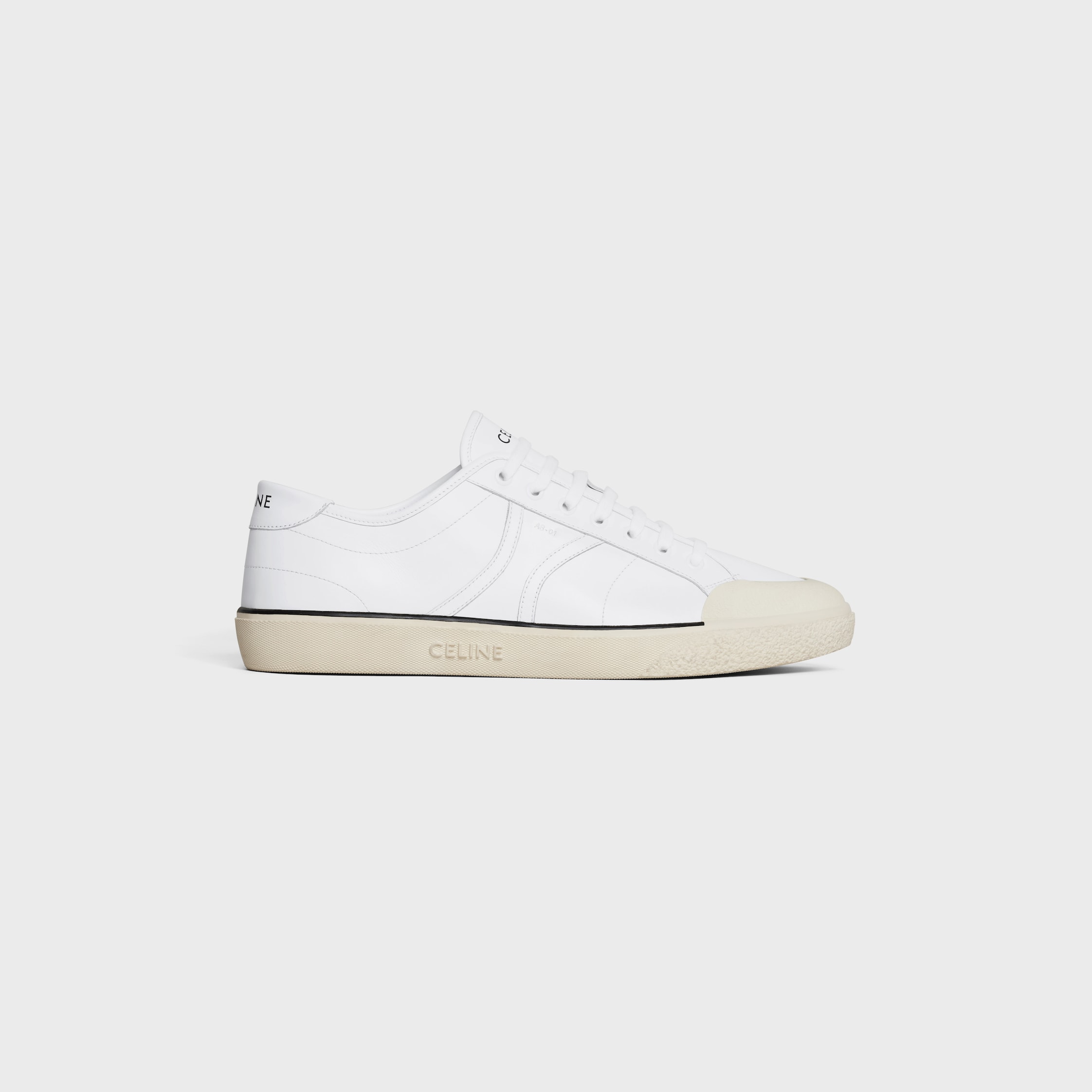 CELINE ALAN AS-01 LOW LACE-UP SNEAKER IN CALFSKIN