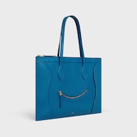 LUGGAGE PLANO DE PIEL DE BECERRO BRILLANTE - ULTRAZUL - BOLSOS TOTE - 2 | CELINE