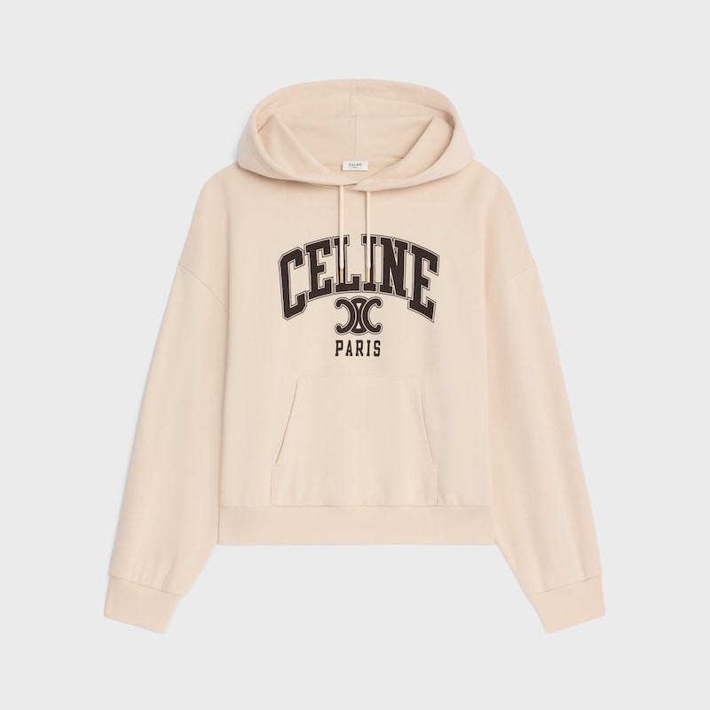 Celine棉質抓毛超大連帽衫 - 香檳色 / 可哥色 -  - 1 | CELINE