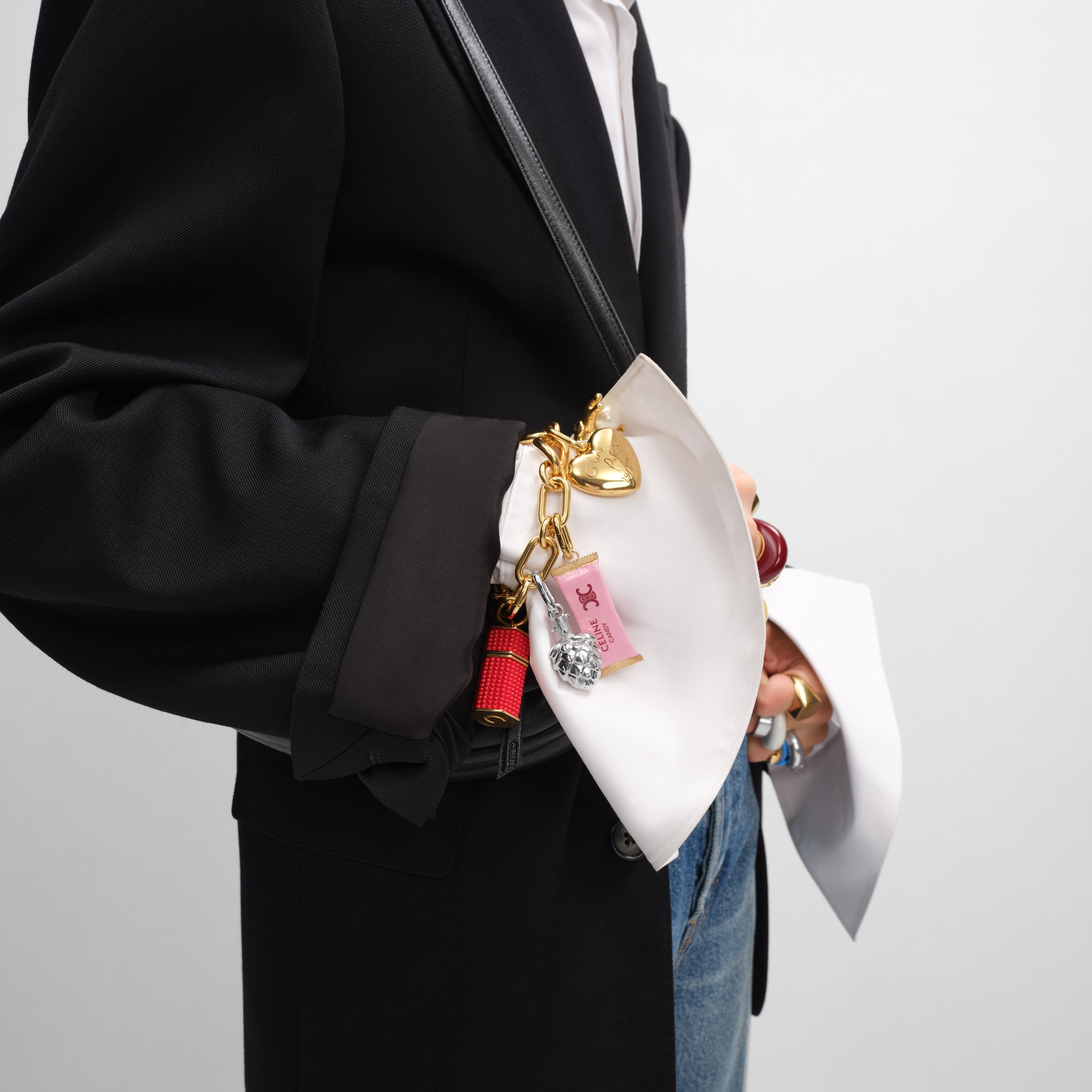 CELINE チャーム キャンディ バー / エナメル＆ゴールドフィニッシュ