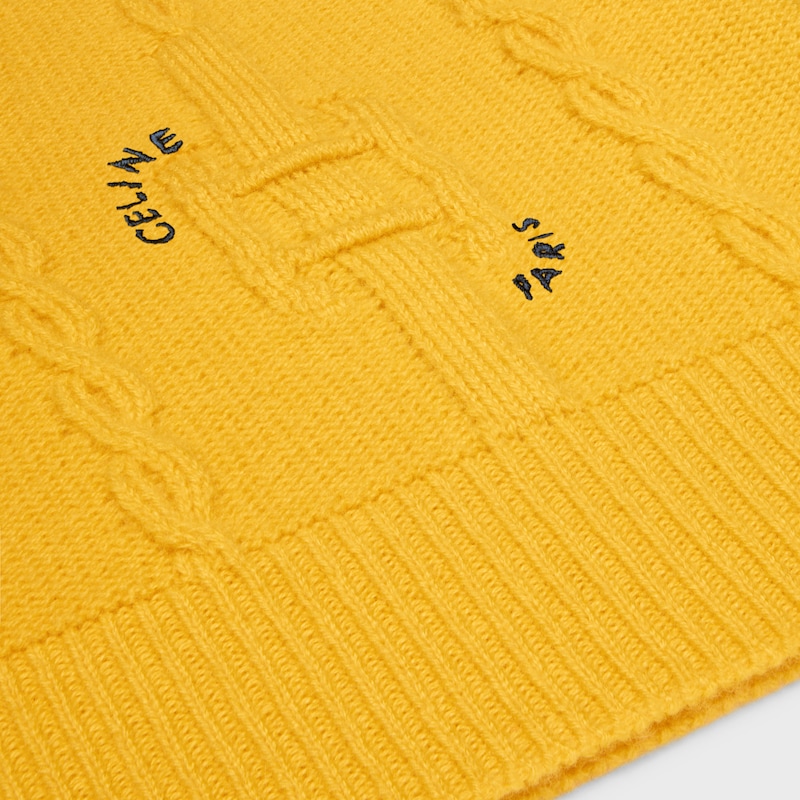 crewneck sweater IN chains cashmere - YELLOW -  - 1 | CELINE