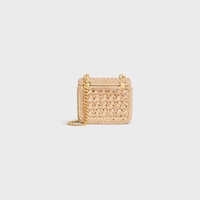 MINI CHAIN CLAUDE IN RAFFIA EFFECT TEXTILE - NATURAL - MORE LINES - 2 | CELINE