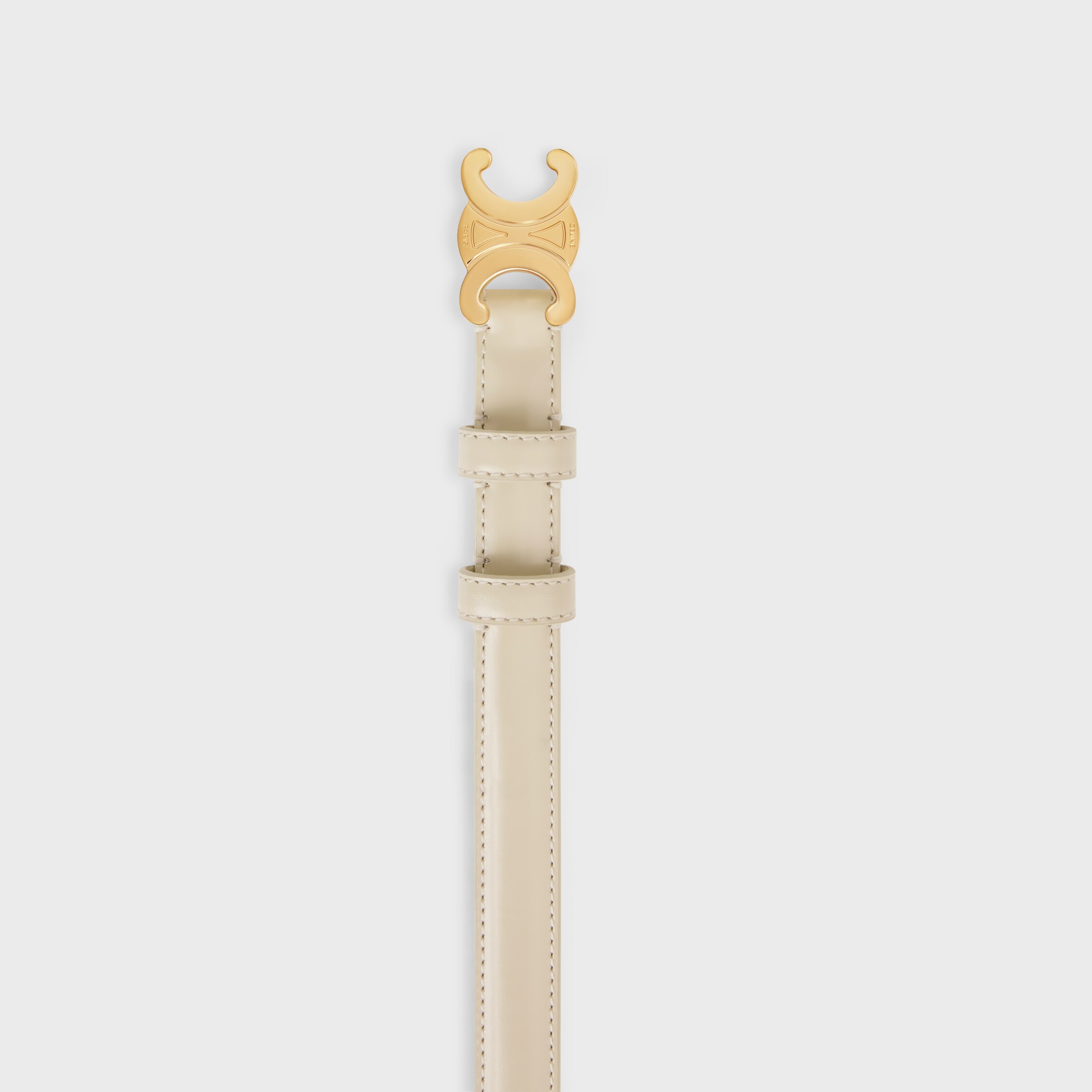 【人気/関税/送料込み】 (W) Celine Small Triomphe Belt In Pat Women's Small Triomphe belt in smooth calfskin | CELINE | 24S
