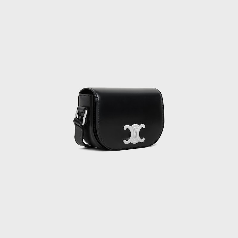 MINI CROSSBODY BAG TRIOMPHE IN Shiny calfskin - BLACK - TRIOMPHE - 1 | CELINE