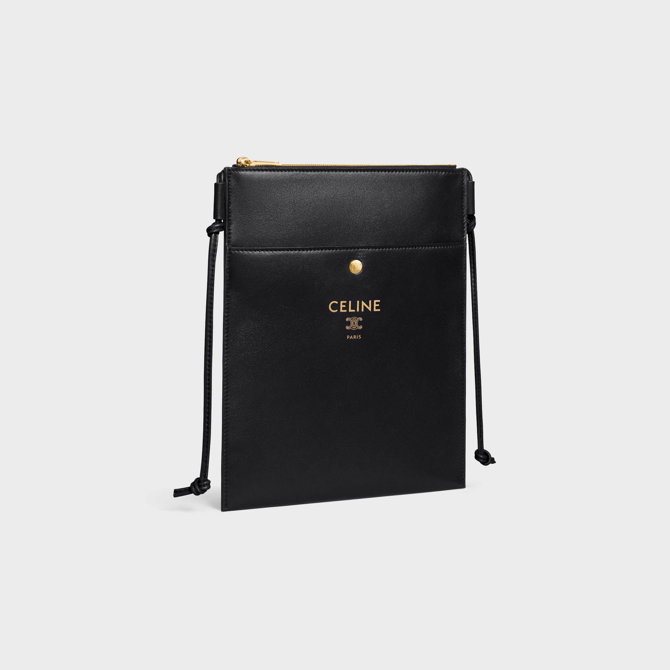 SHARP POUCH IN SMOOTH LAMBSKIN - BLACK | CELINE