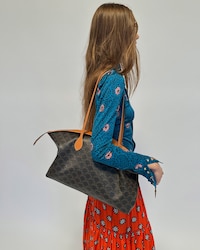 ラージ ダッフルバッグ / トリオンフキャンバス & ナチュラルカーフスキン - ミエル - トートバッグ - 2 | CELINE