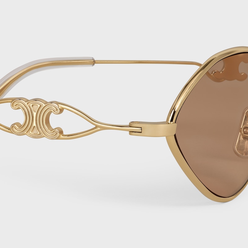 Wire 01 sunglasses in Metal - Ligh Gold / Blush -  - 1 | CELINE