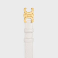Medium 25MM Triomphe Belt in Taurillon Leather - RICE -  - 1 | CELINE