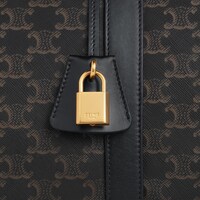 Medium Travel Bag IN Triomphe Canvas AND calfskin - BLACK - TRAVEL - 1 | CELINE