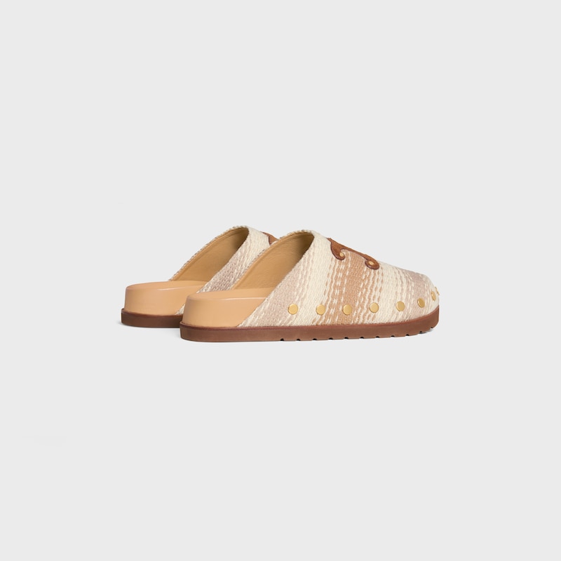 ZUECO CELINE PITEA DE TEJIDO DE ALGOD&Oacute;N A RAYAS - TOSTADO&nbsp;/&nbsp;CRUDO -  - 1 | CELINE