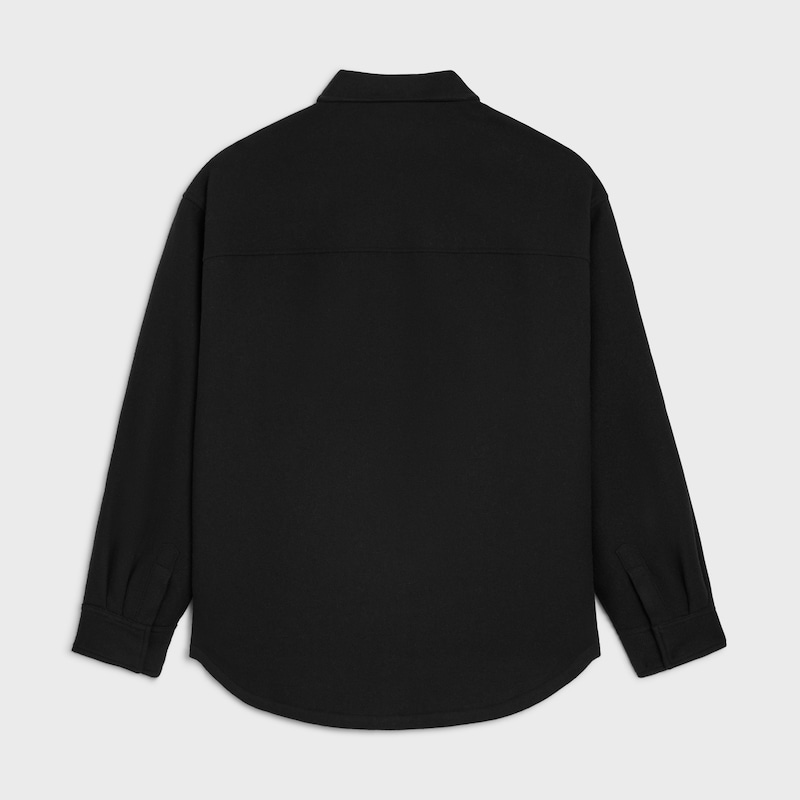 SOBRECAMISA DE FRANELA DE LANA - NEGRO -  - 1 | CELINE
