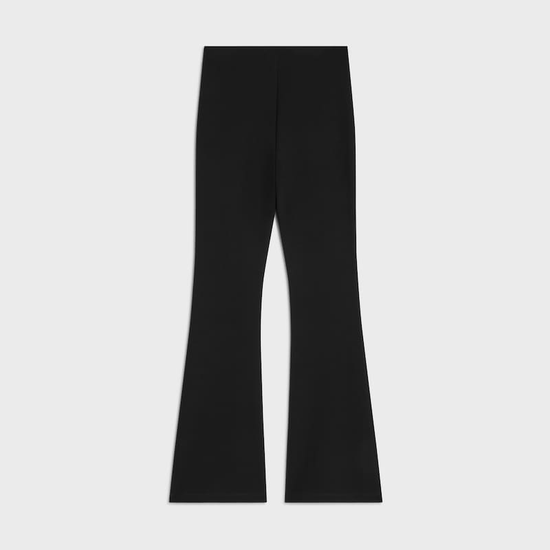 flared trousers IN viscose jersey - BLACK -  - 1 | CELINE