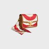 BORSA TEEN TRIOMPHE IN SETA E PELLE DI VITELLO NATURALE - ROSSO / OFF-WHITE - BORSE A TRACOLLA - 1 | CELINE