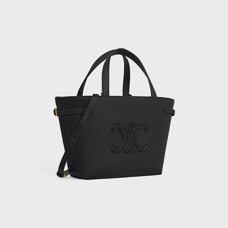 MINI CABAS ANAIS CUIR TRIOMPHE in Grained calfskin - BLACK - HOBO AND TOTE BAGS - 1 | CELINE