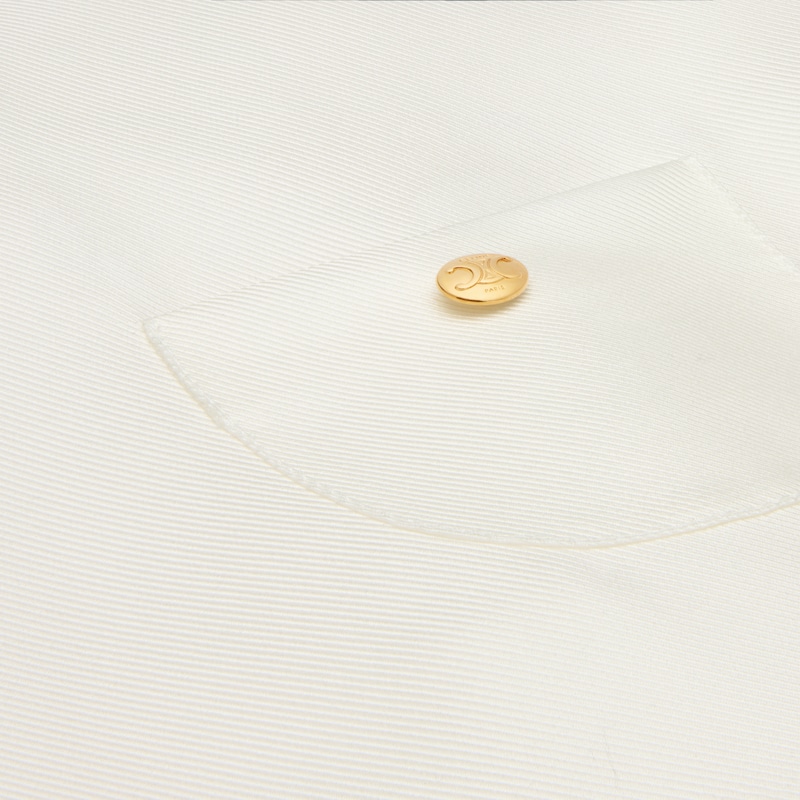 VESTIDO DE ORGANZA DE SEDA - Blanco crudo -  - 1 | CELINE