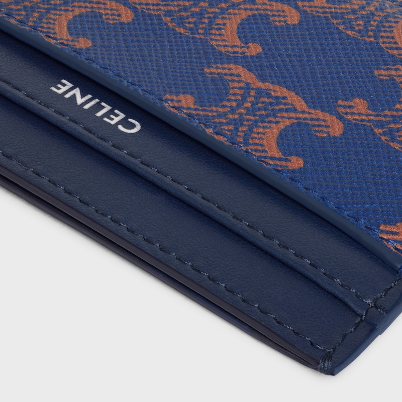 标志印花卡包 - 深海军蓝 - 零錢卡包 - 1 | CELINE