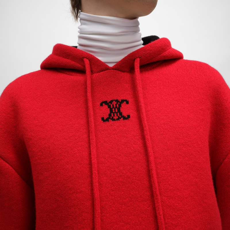 羊絨連帽毛衣 - 紅色/藍色/黑色 -  - 1 | CELINE