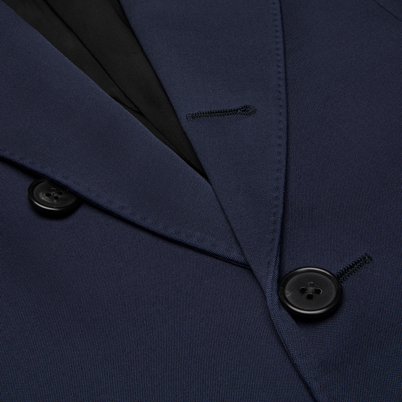 colonne jacket IN DIAGONAL WOOL - NAVY -  - 1 | CELINE