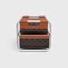 Wine rack in Triomphe Canvas and steel - TAN - HOME - 3 | CELINE