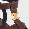 CELINE - CLEA TRIOMPHE GLADIATOR SANDAL in CALFSKIN - VEGETAL TANNING - DARK BROWN -  - 5 | CELINE