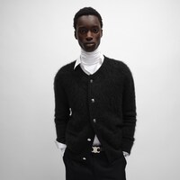 가디건 - 브러시드 모헤어 - 블랙 -  - 2 | CELINE