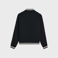 triomphe teddy jacket IN double face jersey - BLACK/ECRU/OFF WHITE -  - 2 | CELINE