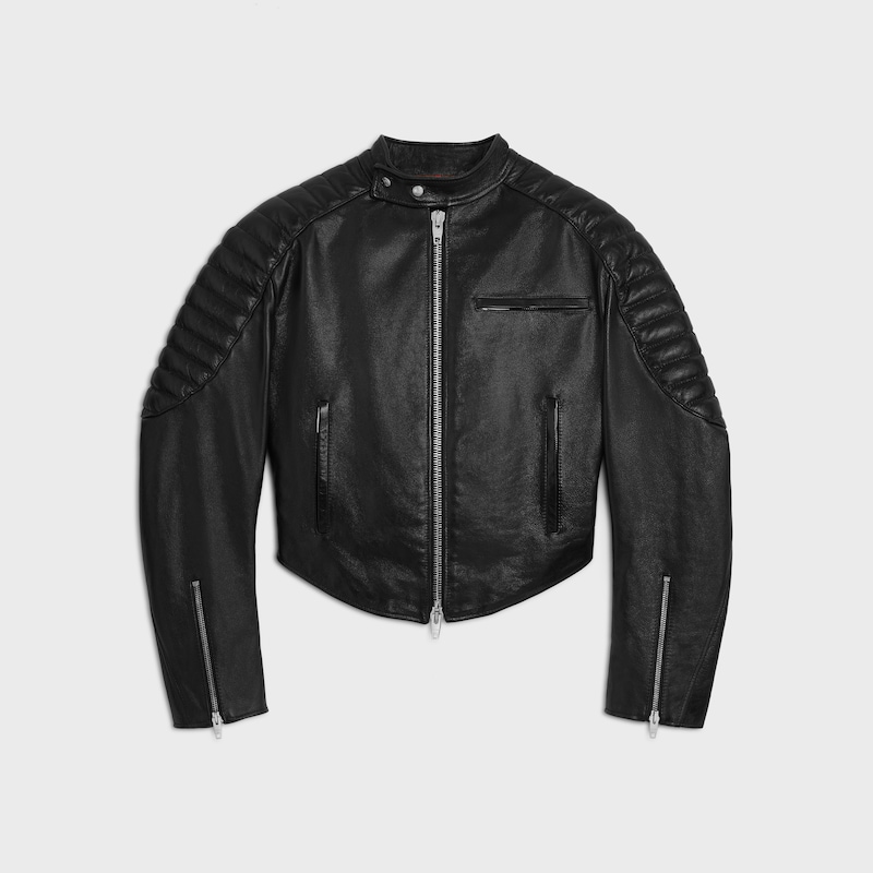 CHAQUETA MOTERA DE PIEL DE BECERRO - NEGRO -  - 1 | CELINE