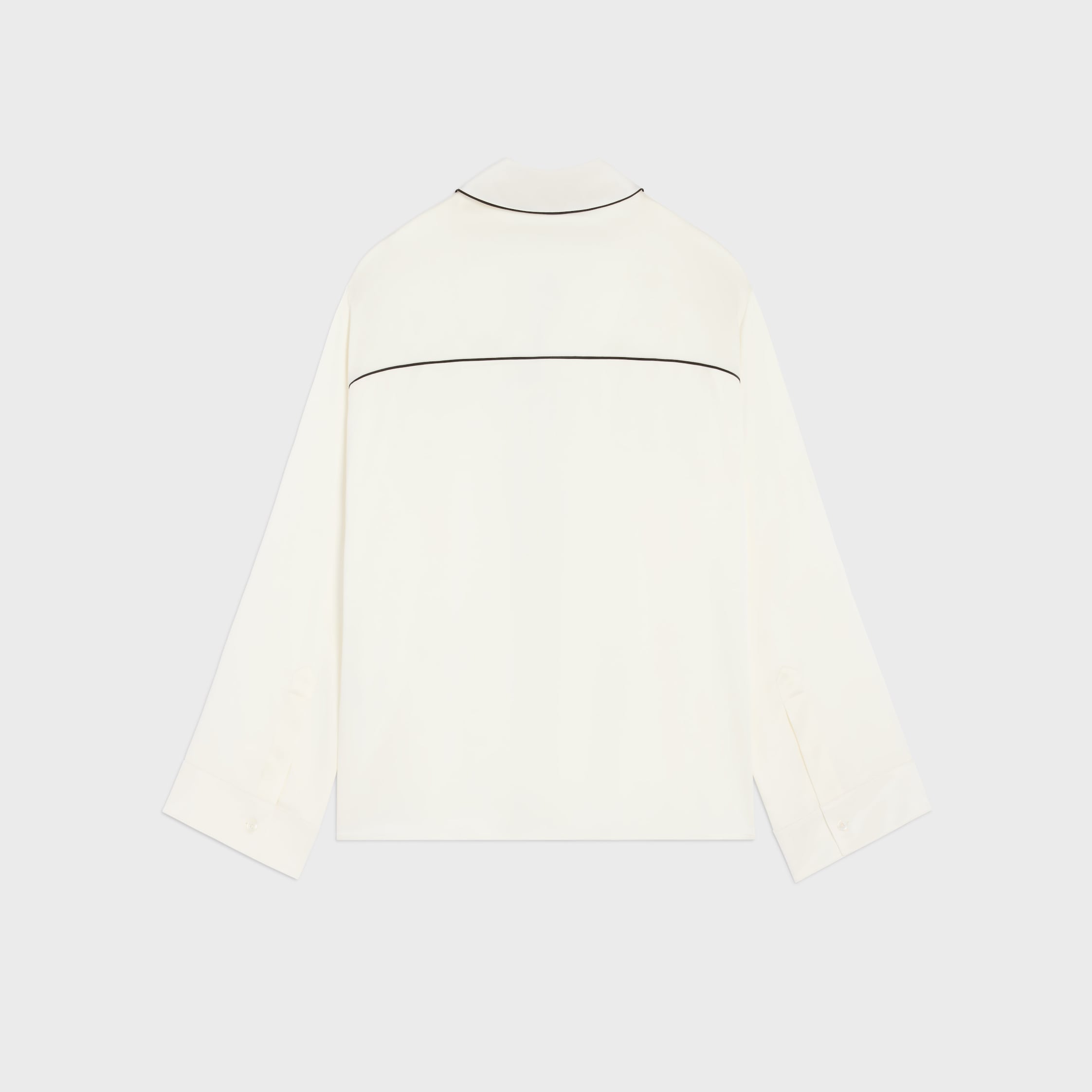 pyjama shirt IN silk satin - IVOIRE | CELINE