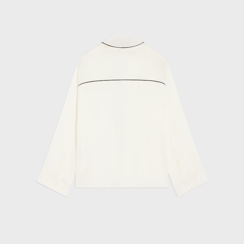 pyjama shirt IN silk satin - IVOIRE -  - 1 | CELINE