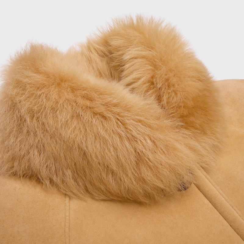 大衣 - 驼色/深绛紫 -  - 1 | CELINE