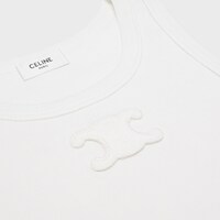 트리옹프 탱크 탑 - 리브드 코튼 - 오프 화이트 -  - 1 | CELINE